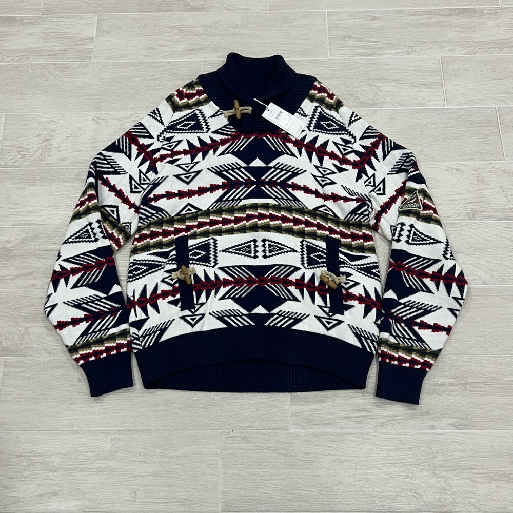 Staple Aztec Tribal Pigeon Pullover Sweater Cardigan Men’s Size XL $78